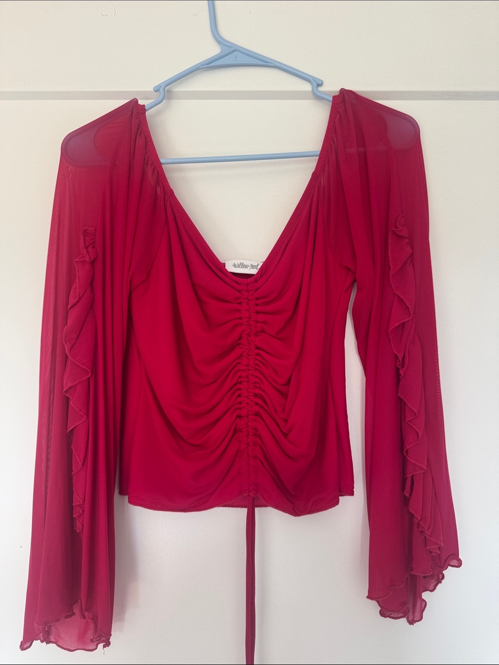 Red long sleeve top